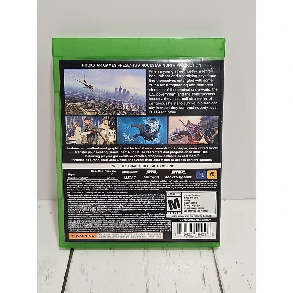 Grand Theft Auto V GTA Five for Xbox One